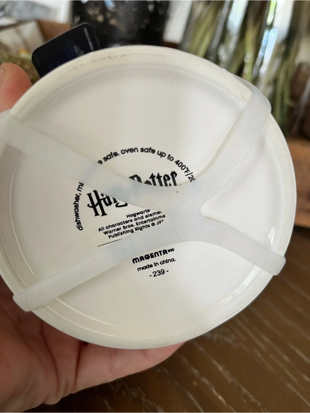 Rae Dunn X Harry Potter Mini Crock Bake Dish with Wizarding hat lid and text